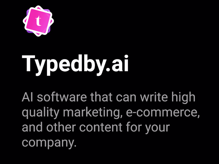 Typedby.ai | AI that writes high quality content for you