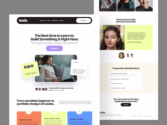 Lading page designed and built