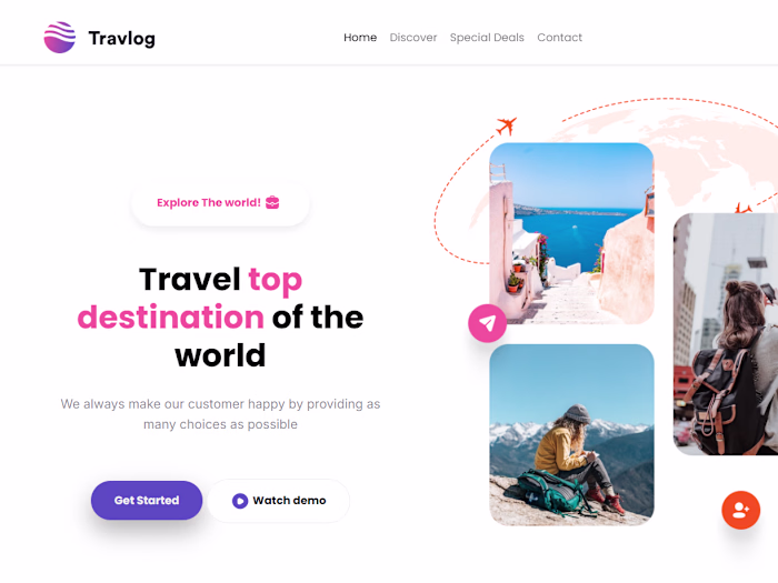 Travlog - Responsive Travel Agency Landing Page