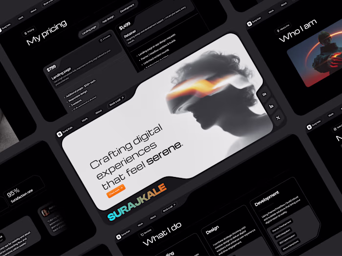 Portfoleon - Unique Framer portfolio for designers