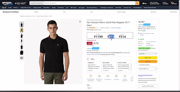 Amazon and Flipkart Price Tracker Chrome Extension