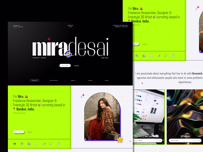 NeoPop Portfolio Web Design - Mira Desai