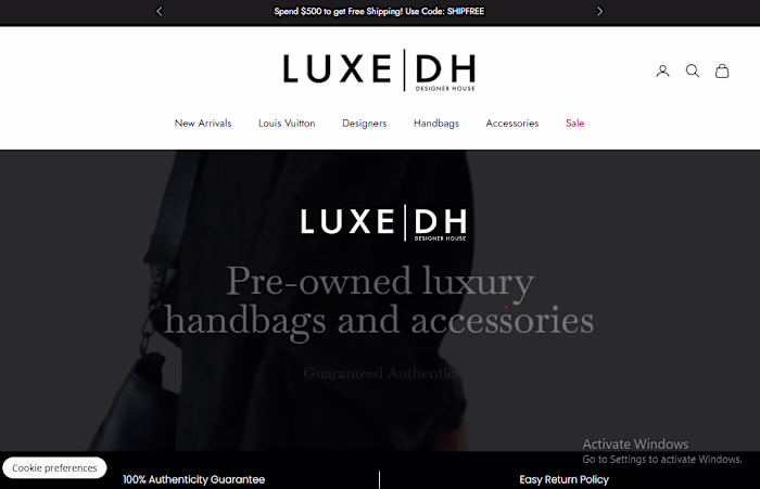 LuxeDH - Luxury E-commerce Shopify Store