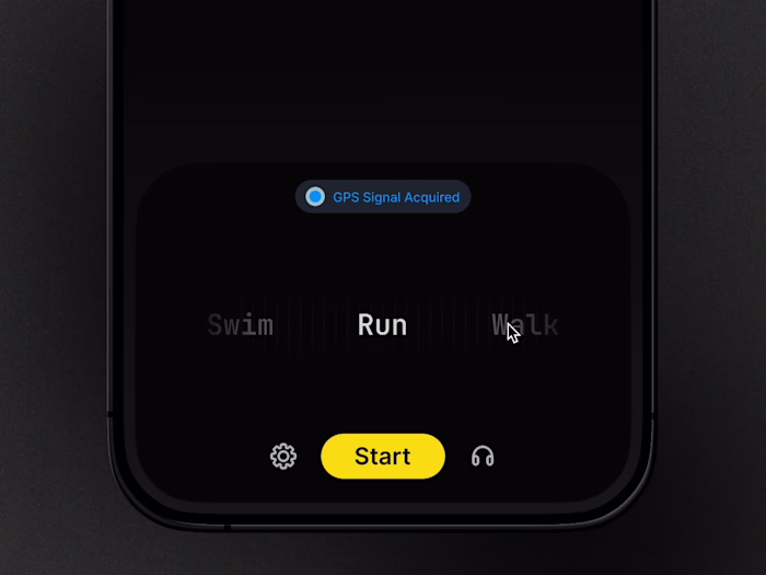interaction for a workout tracking
