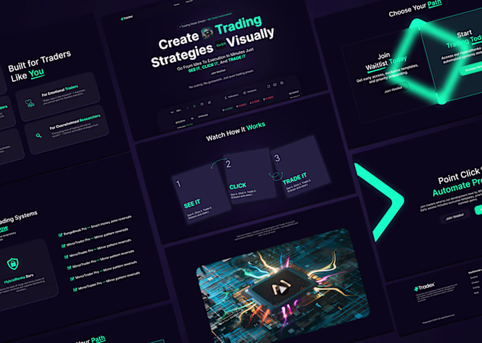 Tradex AI – Modern Trading Website UI Design