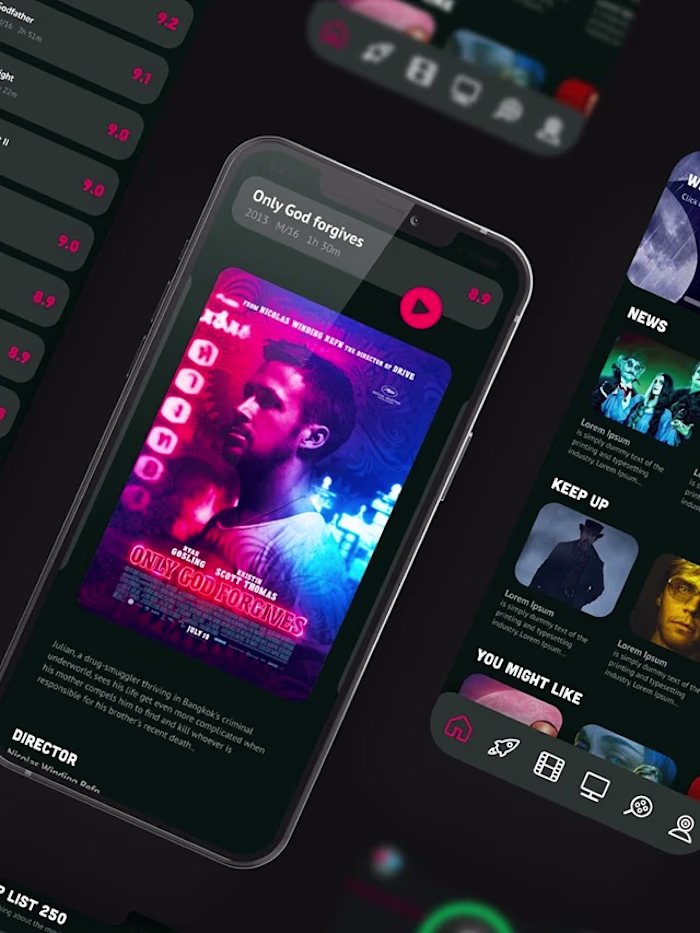 Cinemaniac - Movies & TV Series App (UI/UX Case Study)