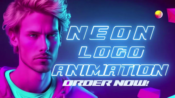 I will create an amazing neon logo animation