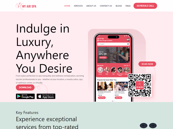My Air Spa – On-Demand Beauty & Wellness Booking Platform