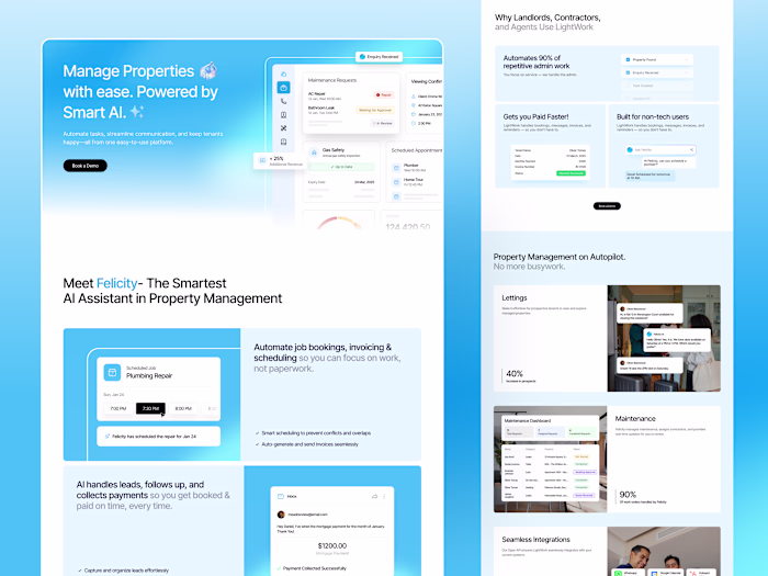 Redesigning website for AI Property Management company