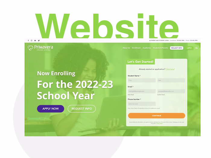 Primavera Online School website :: Behance