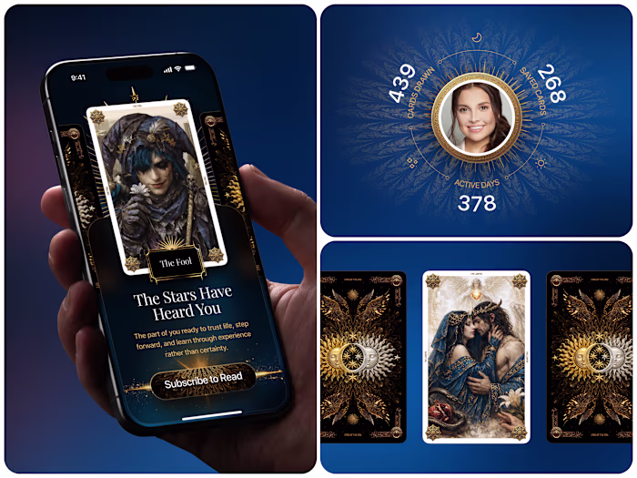 Tarot Reading Mobile App UI/UX Design