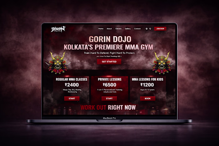 WordPress Website for an MMA Gym