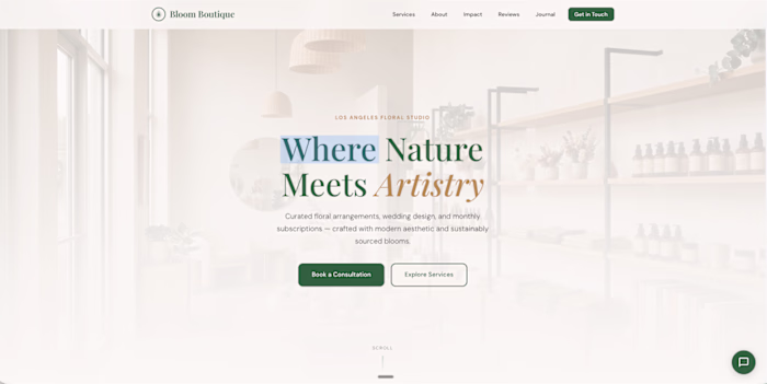 Client Website - Bloom Boutique
Built