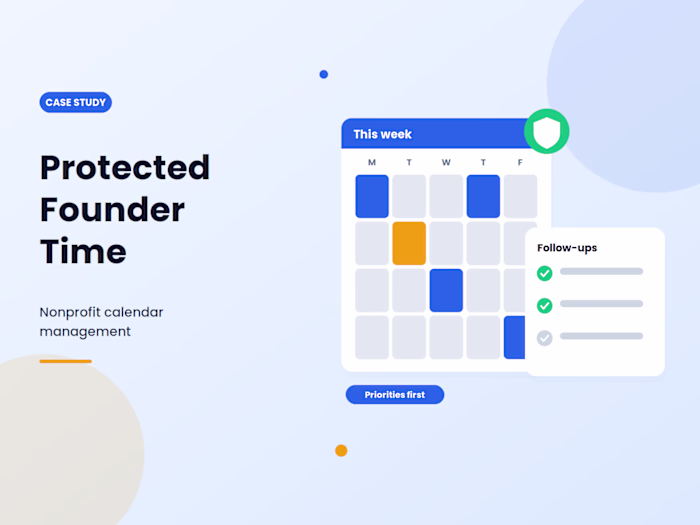 Calendar Management for a Nonprofit Founder