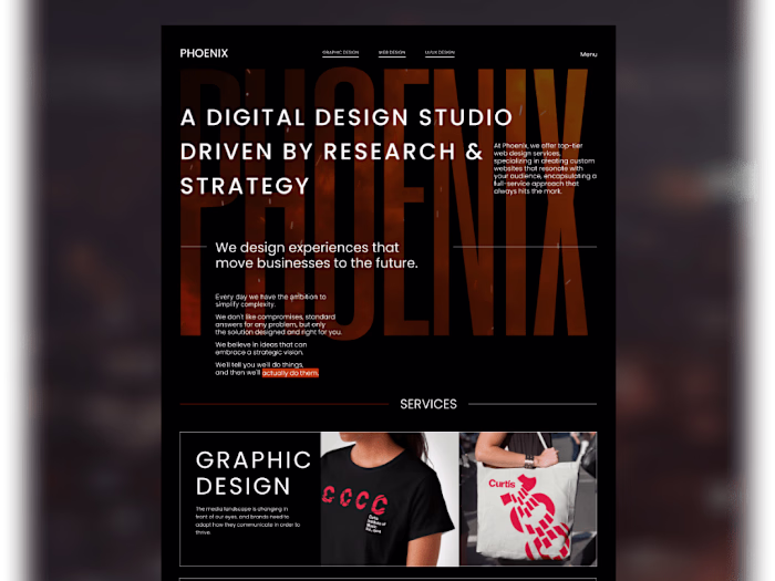An engaging and snazzy Landing Page for your Design Agency