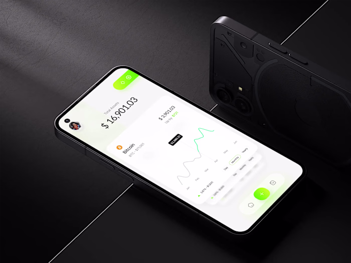 Minimalist Crypto Asset Wallet App i recently designed. 📈