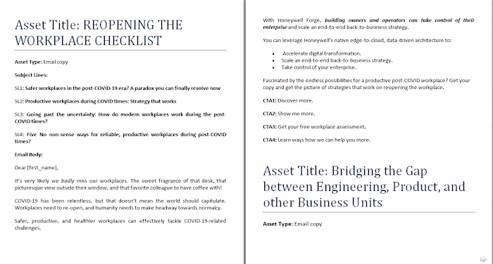 Email Copywriting Project