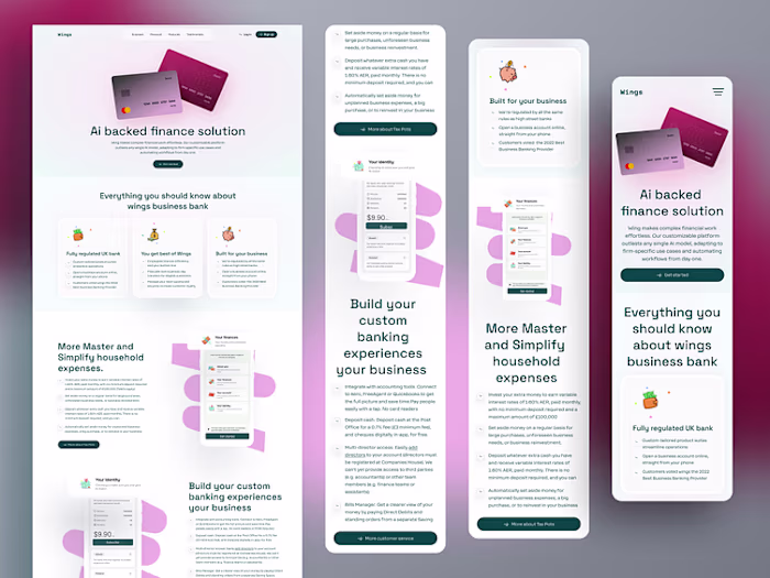 Finance Web Design - Mobile Responsive