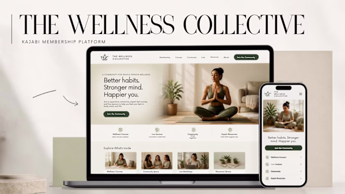 Kajabi Membership & Community Website — The Wellness Collective