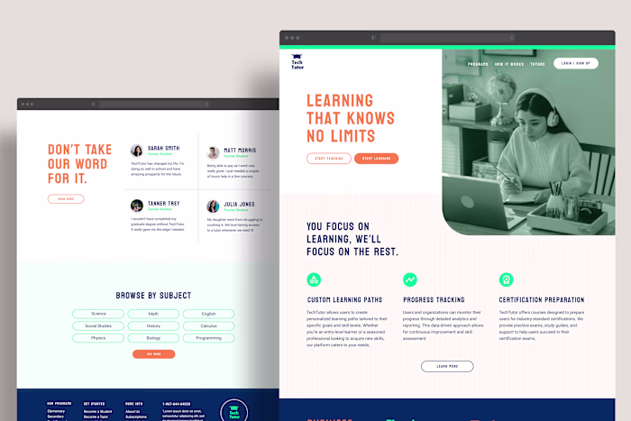 Tech Tutor SaaS UX UI Design