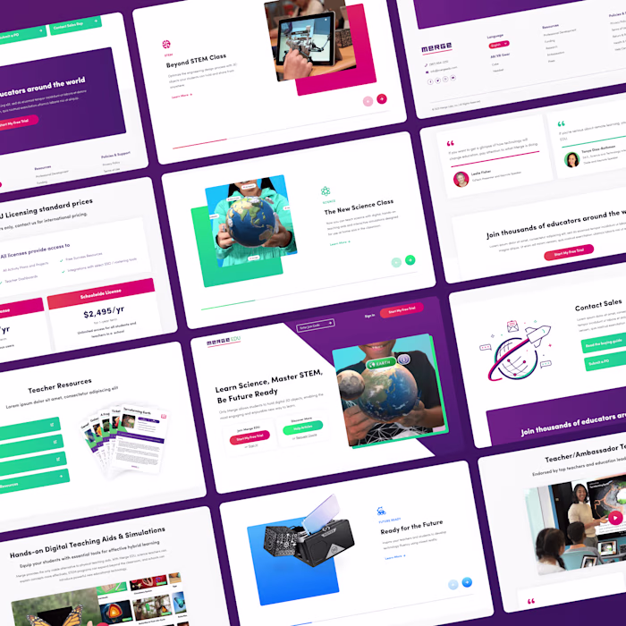 Landing Page Design and Implementation for Merge EDU