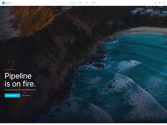 Epic Surf Discovery Platform Design