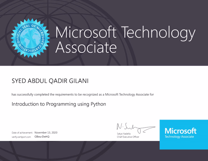 I have completed the Microsoft