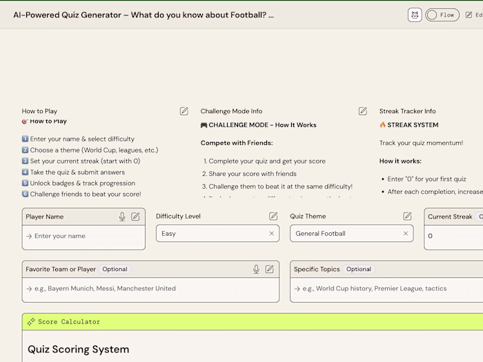 Create this AI-powered Quiz Generator