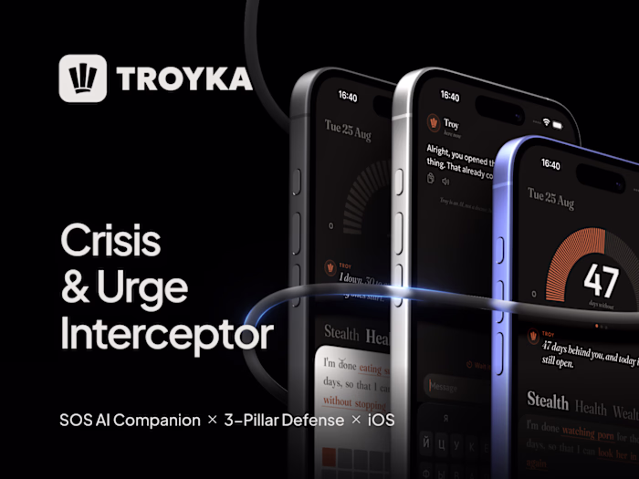 Troyka — AI Crisis & Urge Interceptor for iOS