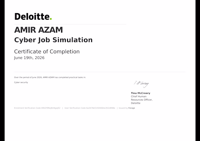 Deloitte Australia – Cyber Job
