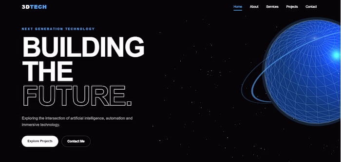 3D Tech- Futuristic Digital Experience