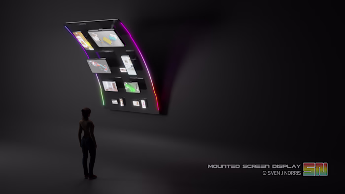 Wall-Mounted Screen Display