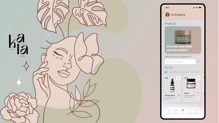 Skincare and Wellness App Design