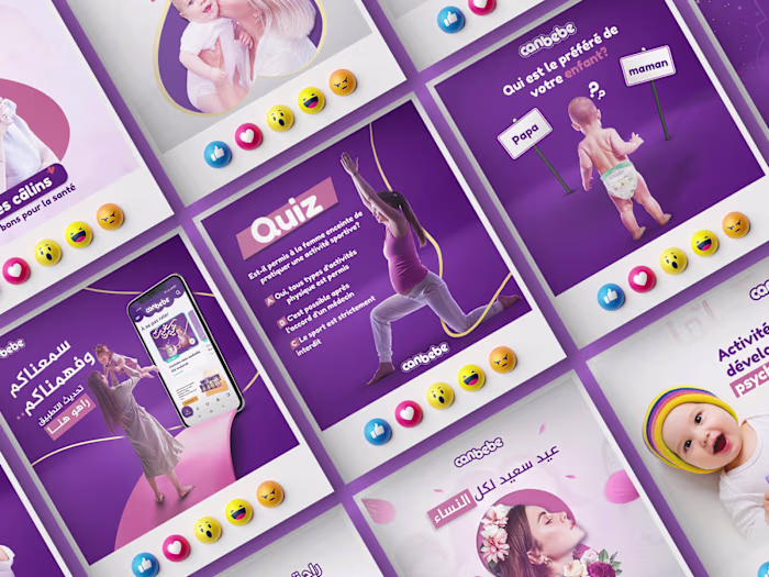 social media ads design project | canbebe (diaper company)