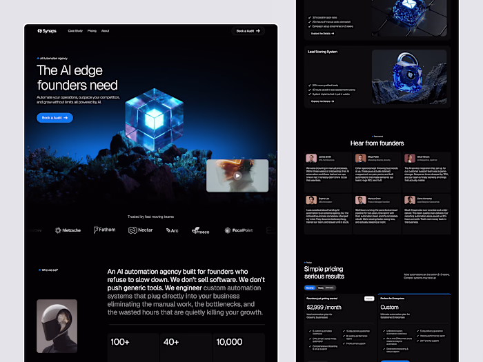 Designed a premium dark-themed AI