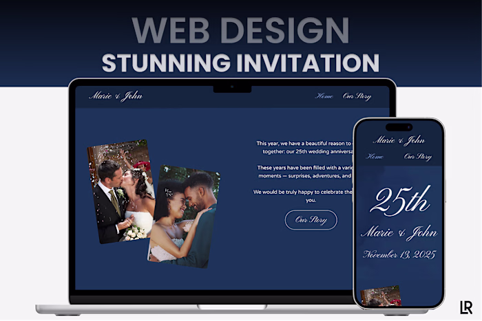 Stunning Wedding & Anniversary Invitation Wix