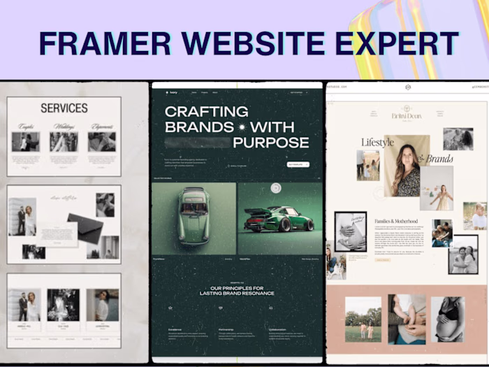 Framer design, framer animation, framer redesign, framer website