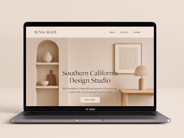 Sun & Slate Design Studio Website Development