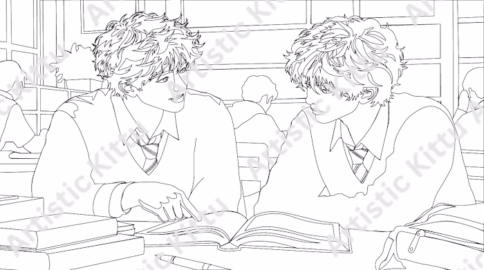 A detailed line art illustration