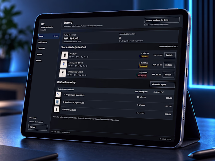 Tablet Inventory Management System for Small Retail Businesses