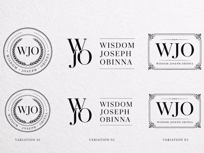 WJO - Personal Luxury Monogram | 3 Variations