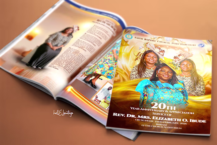 20th Anniversary Magazine Design featuring