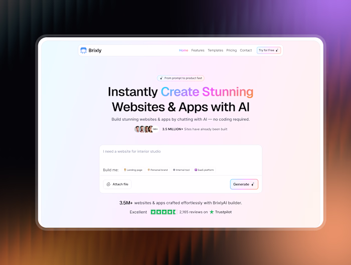 SaaS AI-Powered Website & App Builder Website Design will go...