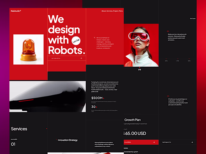 Nuestudio - Creative Grid-Style Webflow Template