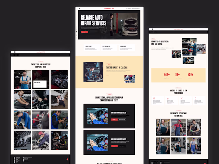 Auto RepairX TNC - Transportation Website Template