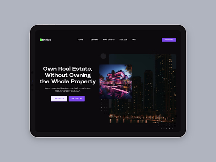 Brikkle Landing Page
