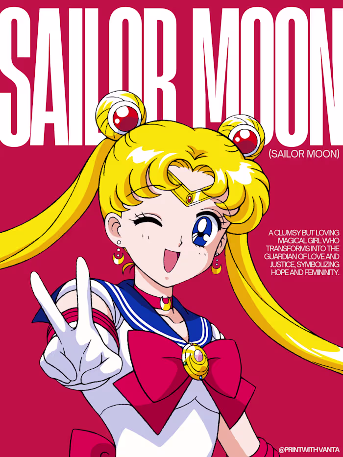 ✦ Editorial-style Sailor Moon poster