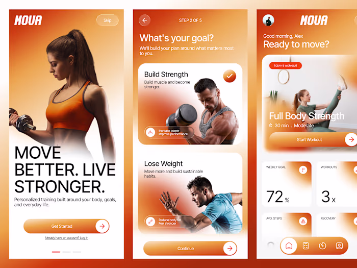 Mova App UI