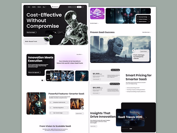 AI-Powered SaaS Website UI 🚀
Designed