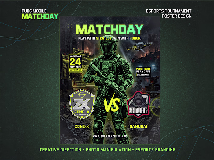 Gaming Poster Design | PUBG Mobile Matchday Campaign